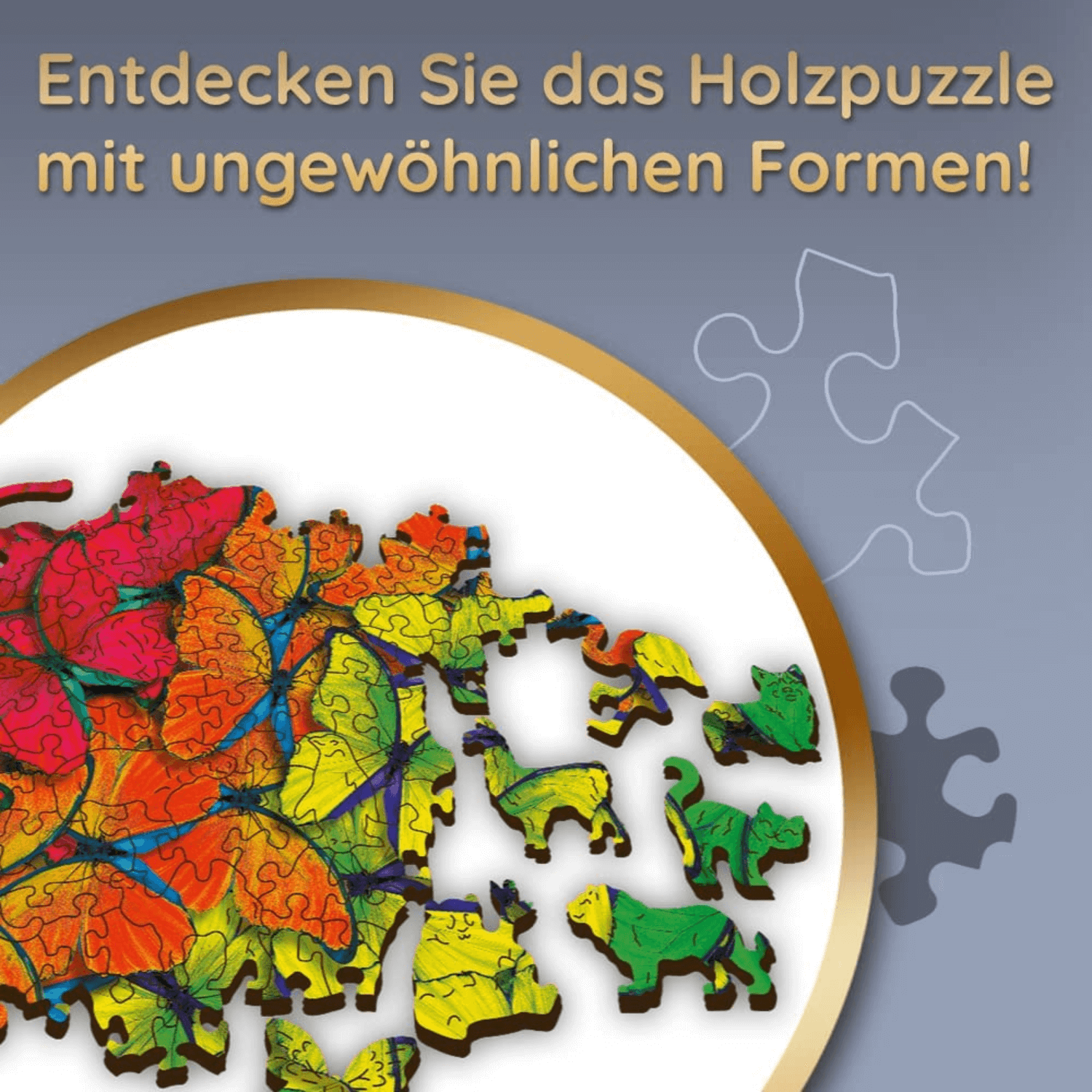 Regenbogen Schmetterlinge | Holz Puzzle 500+1-Holzpuzzle-TREFL--