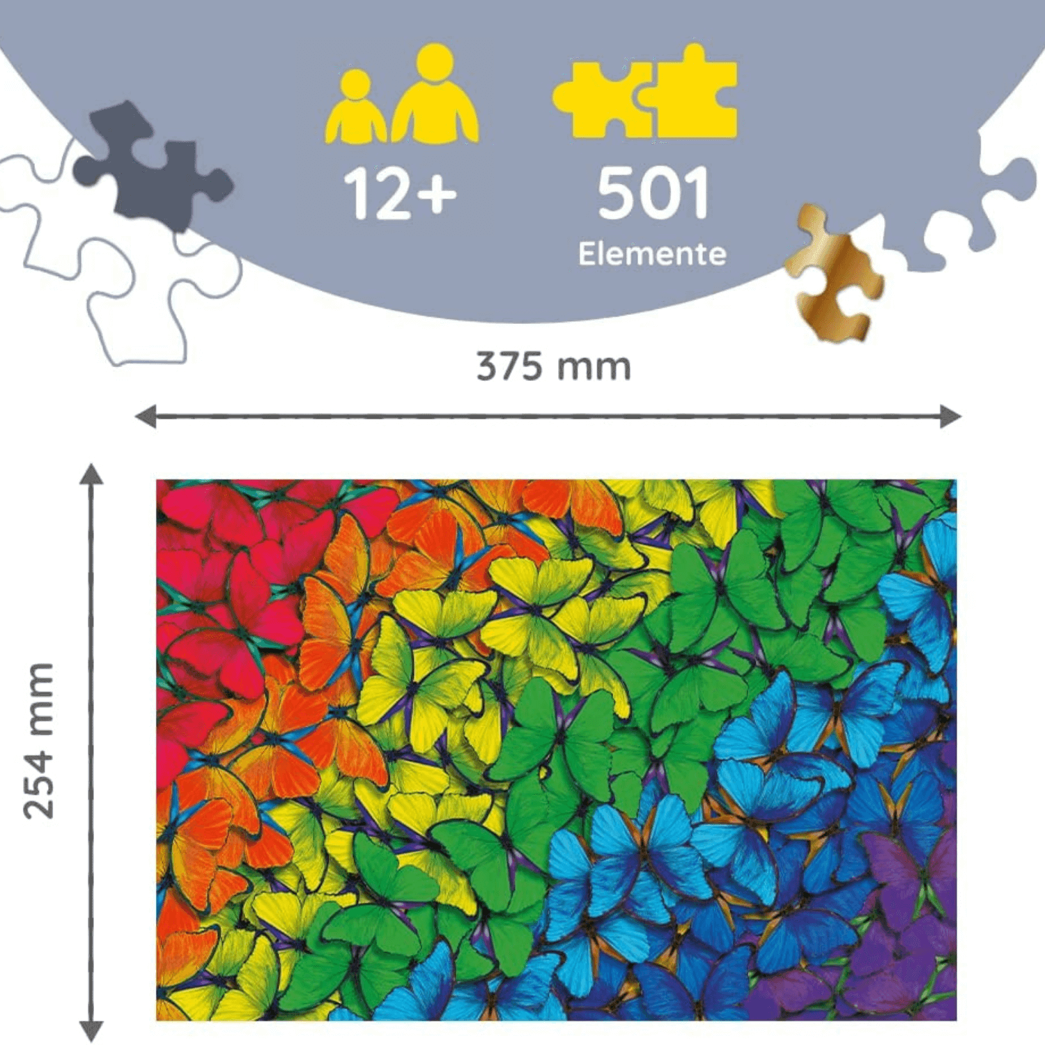 Rainbow Butterflies | Wooden Puzzle 500+1-Wooden Puzzle-TREFL--