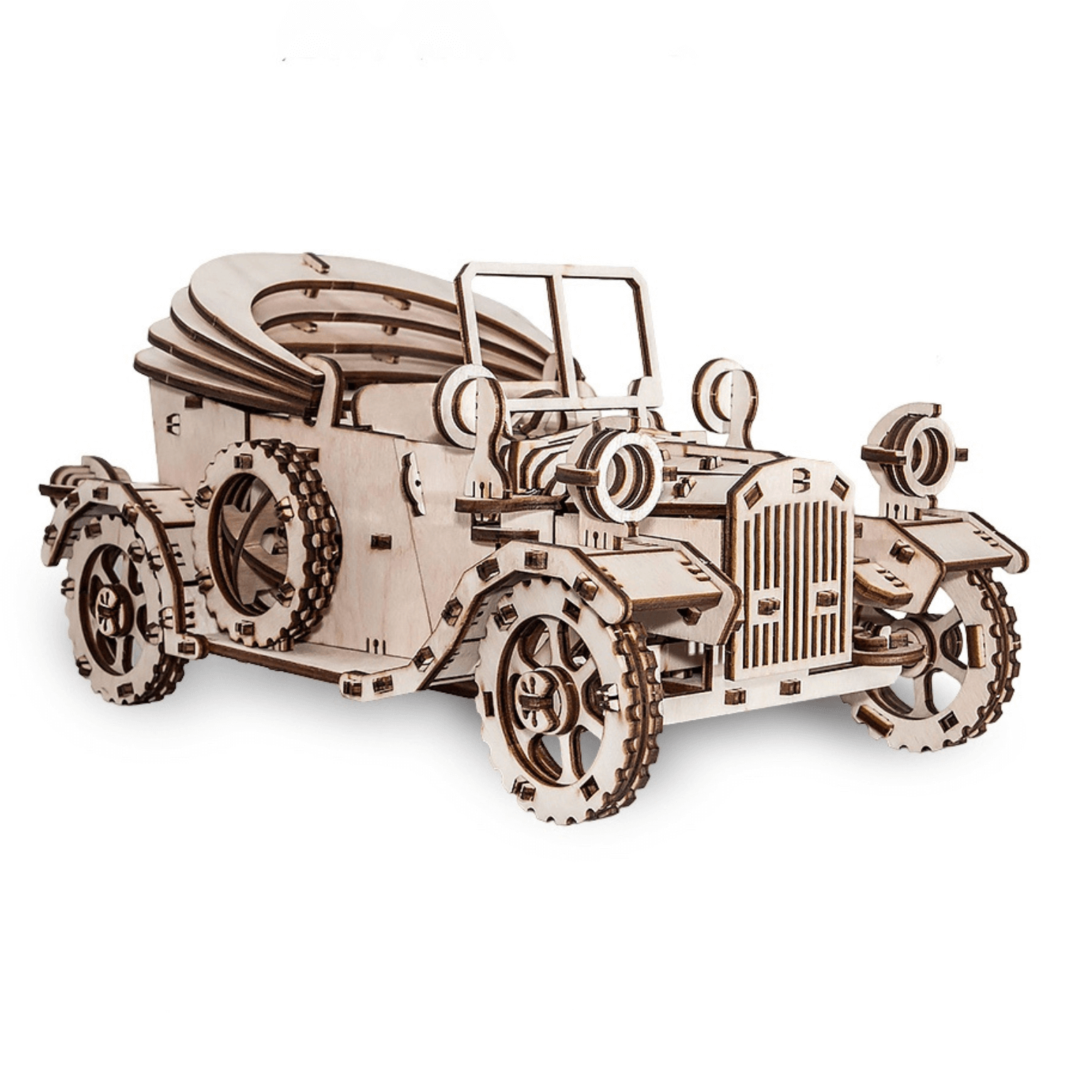 Retrocar | Vintage Car Mechanical Wood Puzzle Eco Wood Art--