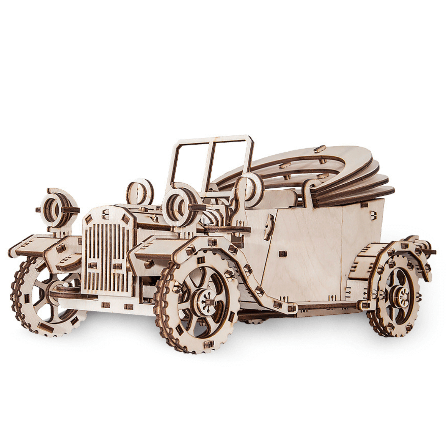 Retrocar | Vintage Car Mechanical Wood Puzzle Eco Wood Art--