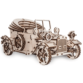 Retrocar | Puzzle mécanique en bois de voiture ancienne-Eco-Wood-Art--