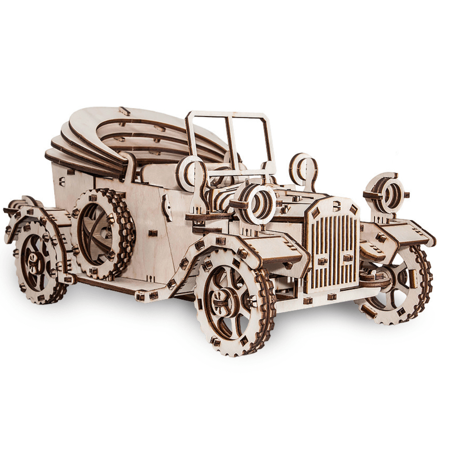 Retrocar | Vintage Car Mechanical Wood Puzzle Eco Wood Art--