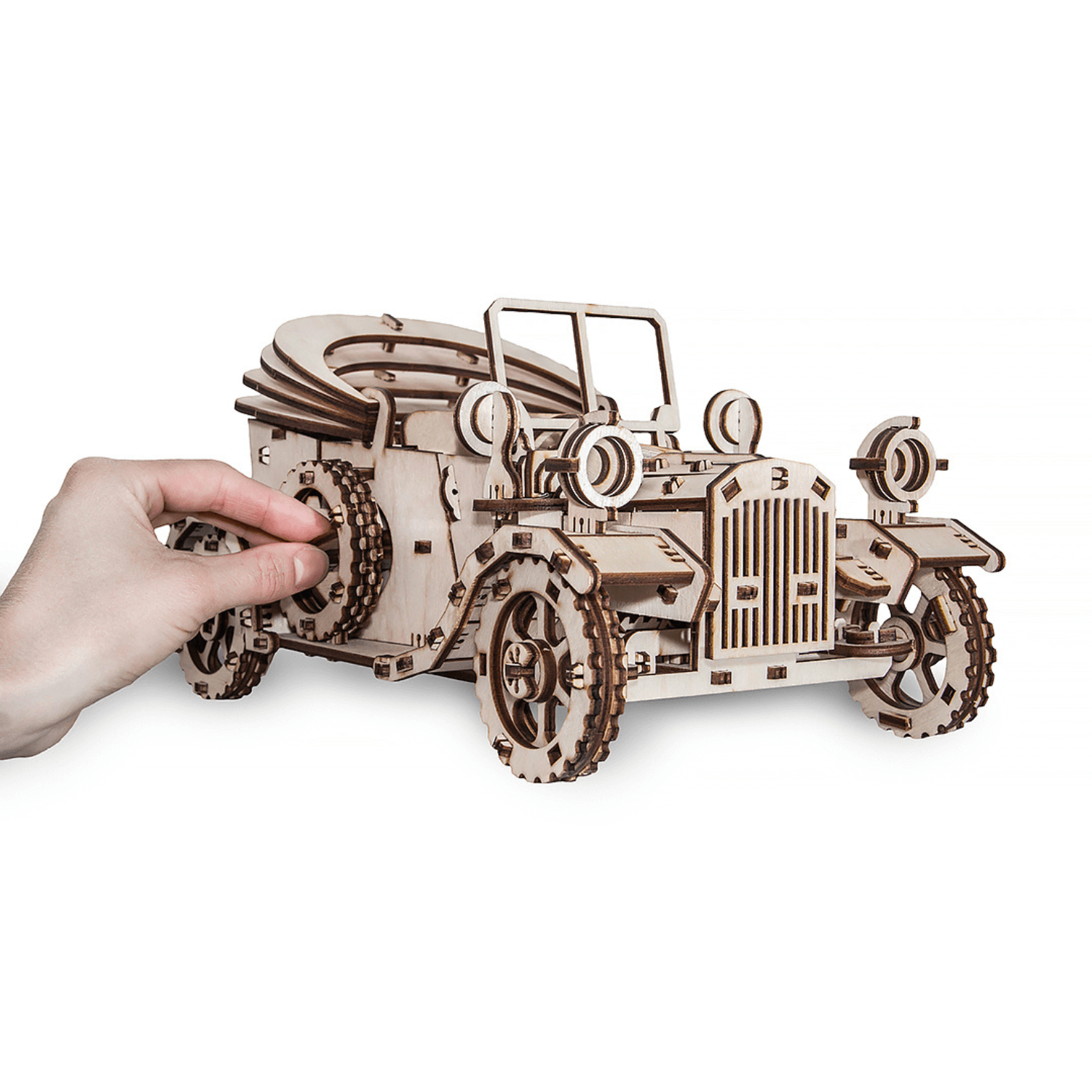 Retrocar | Vintage Car Mechanical Wood Puzzle Eco Wood Art--