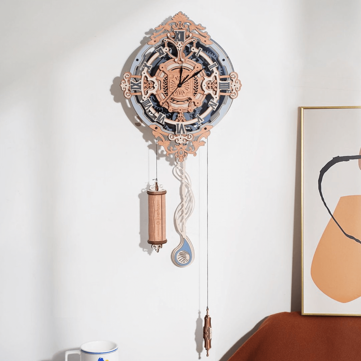 Romantic Wall Clock | ROKR-Mechanical Wooden Puzzle-Robotime--