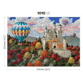 De Neuschwanstein kasteel puzzel | Houten puzzel 1010-WoodenCity--