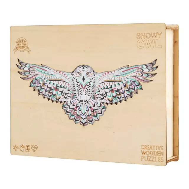 Puzzle en bois de hibou des neiges-MagicHolz--