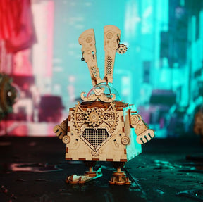 Bunny Steampunk Muziekdoos-Mechanisch Houten Puzzel-Robotime...