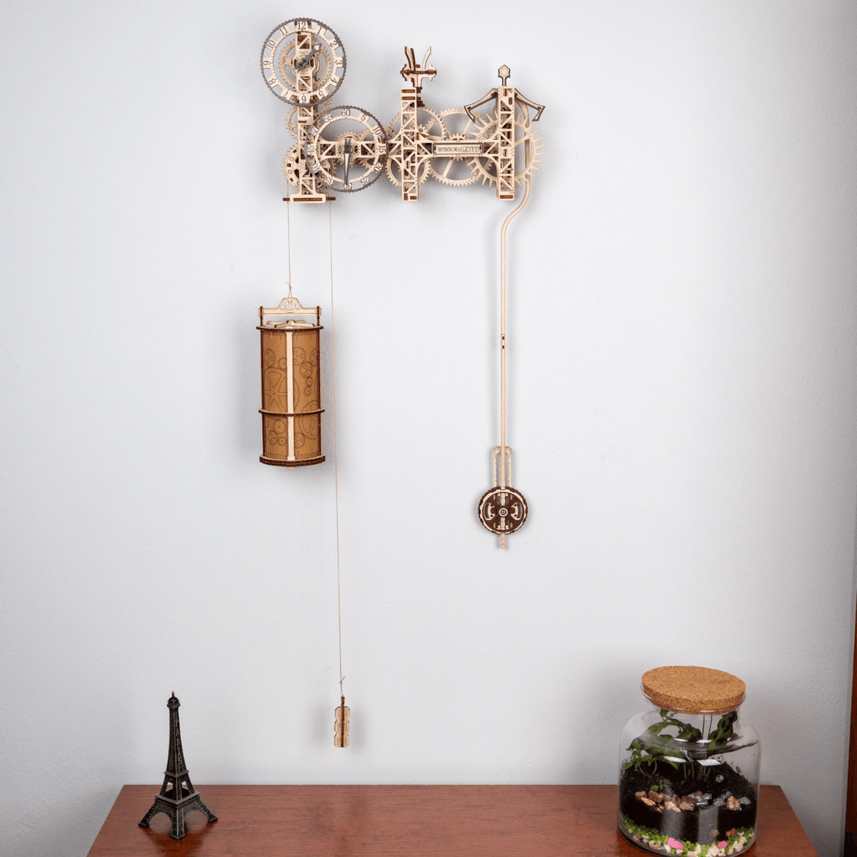 Steampunk Wall Clock | Horloge murale-Puzzle mécanique en bois-WoodenCity--