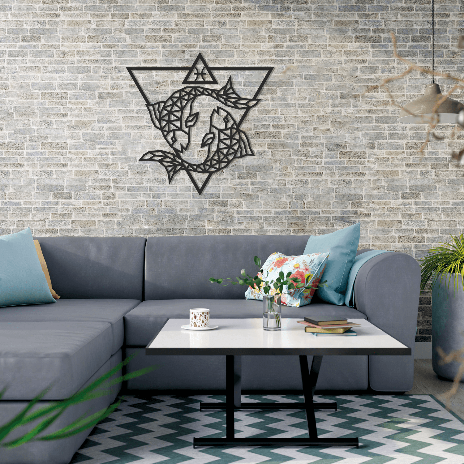 Signe du zodiaque Poissons | Puzzle mural Eco-Wood-Art--