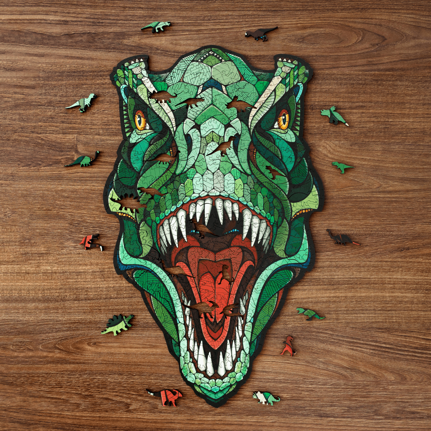 T-Rex | wooden puzzle wood puzzle eco wood art--