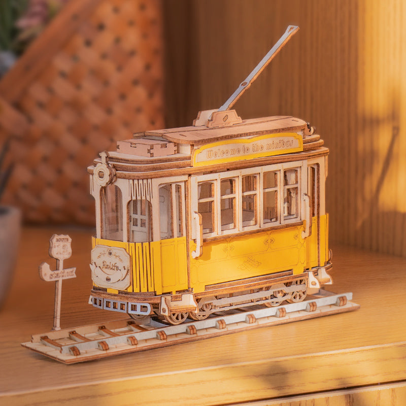 Retro stijl Tramway-3D puzzel-Robotime--