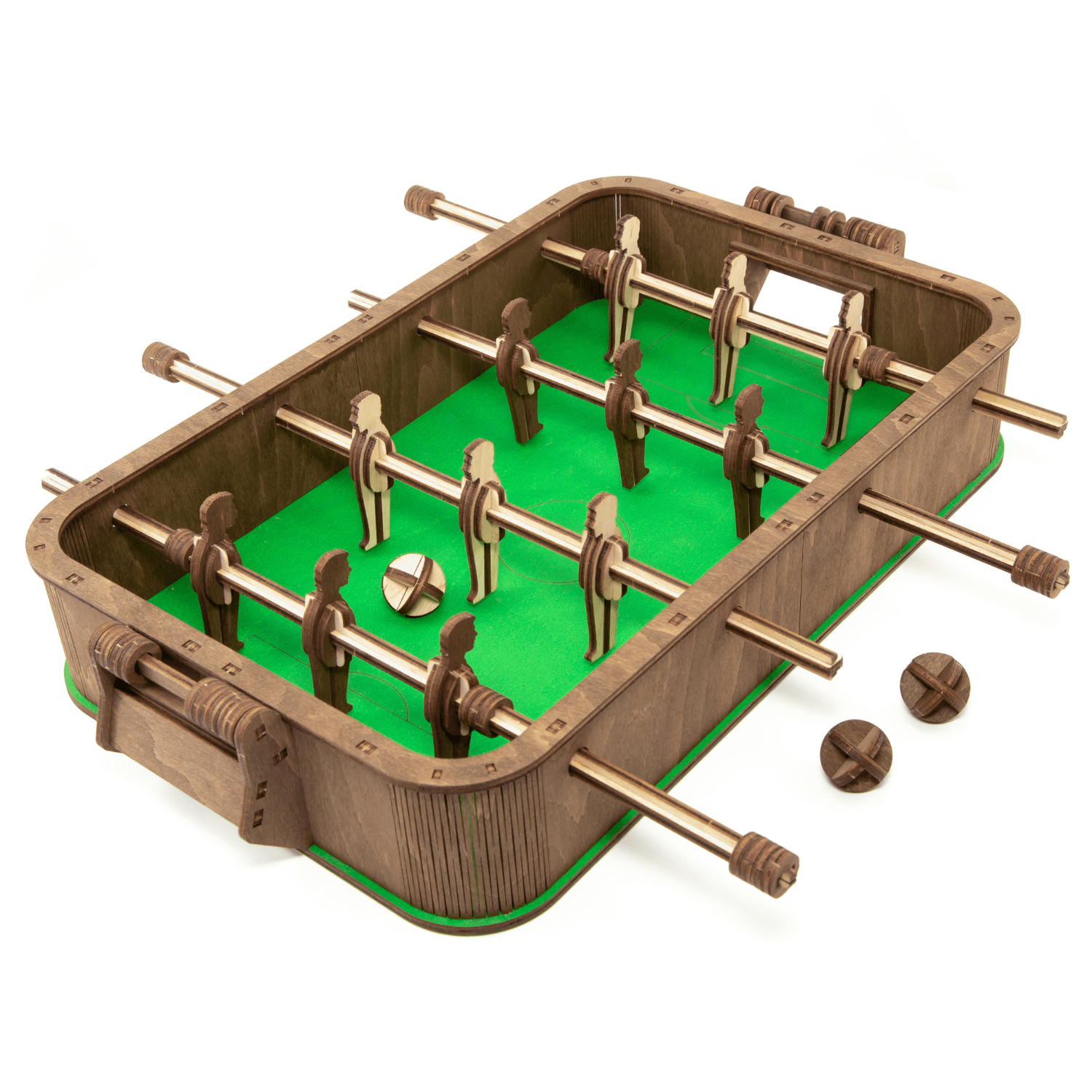 Tischfußball | Kicker-Mechanisches Holzpuzzle-Eco-Wood-Art--