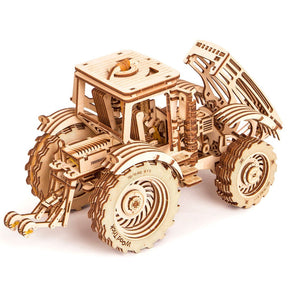 Traktor-Mechanisches Holzpuzzle-WoodTrick--