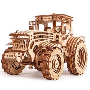 Tracteur-Puzzle mécanique en bois-WoodTrick--