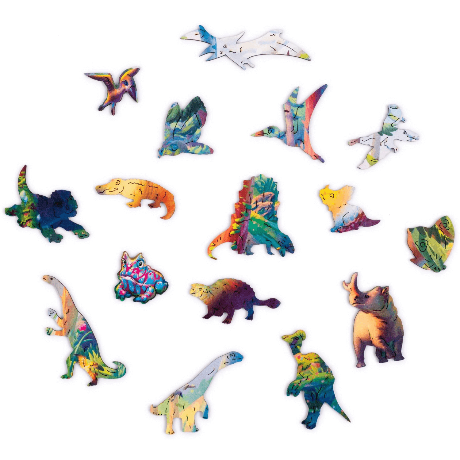 Dino Triceratops Puzzle-Holzpuzzle-Unidragon--