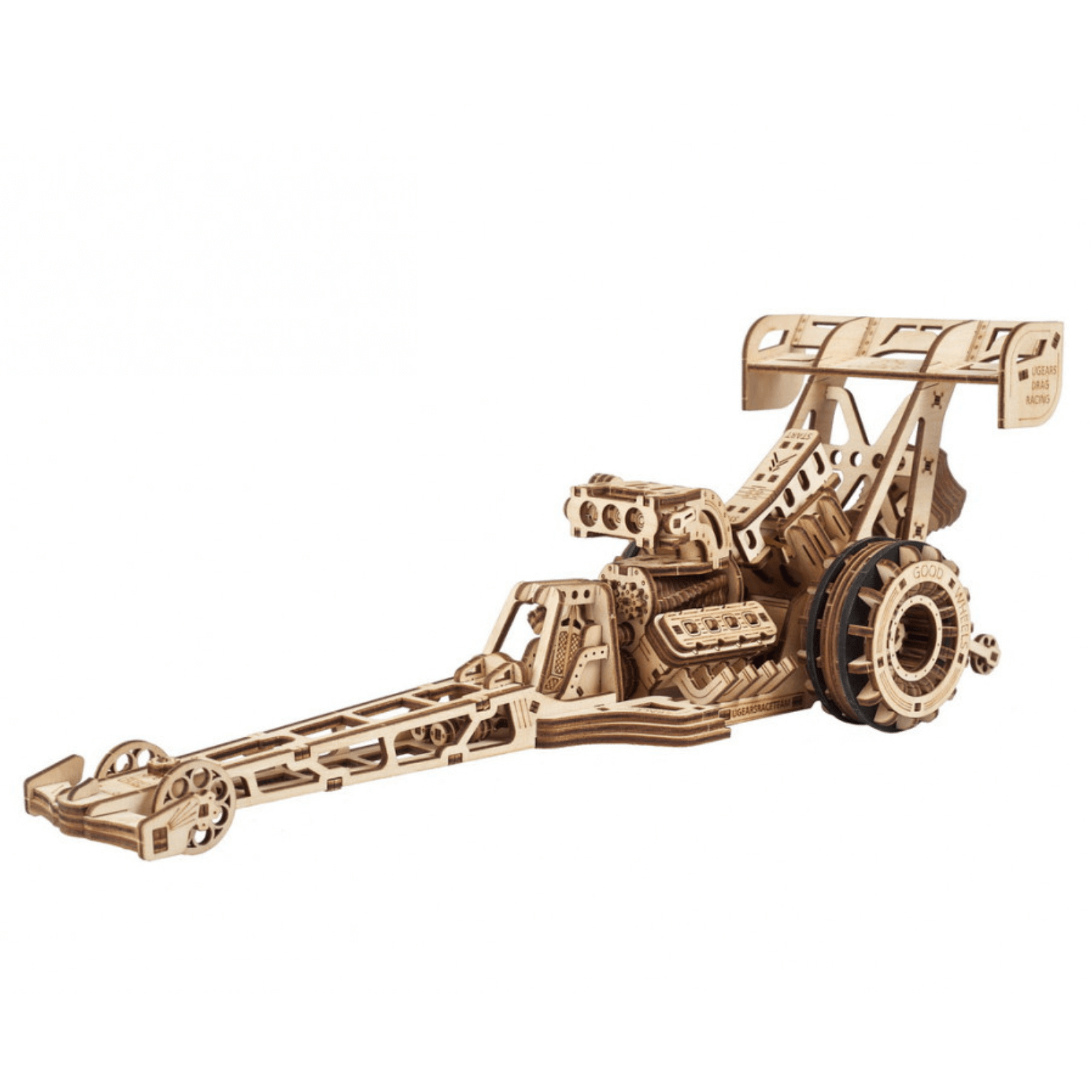 Dragster - Rennwagen-Mechanisches Holzpuzzle-Ugears--