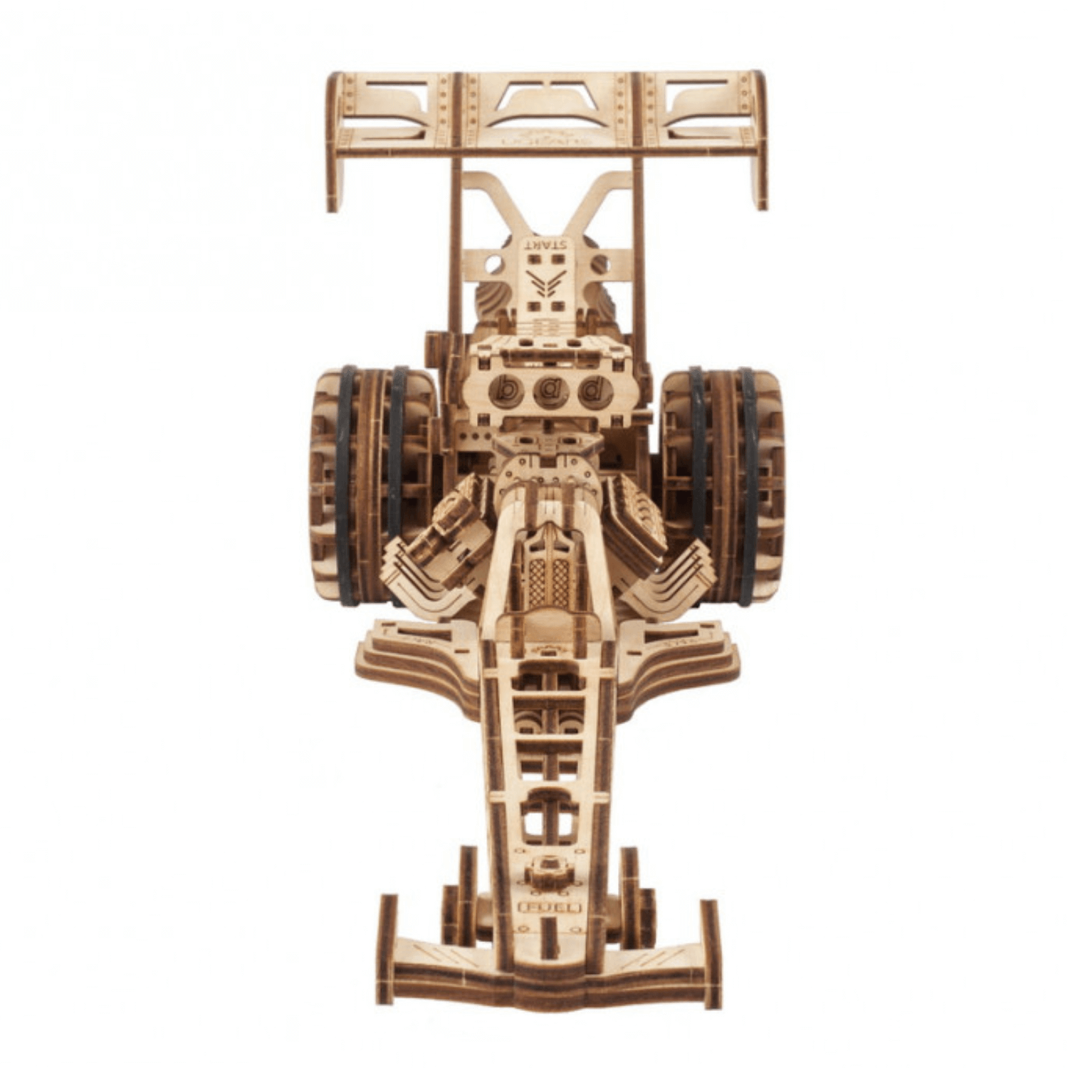 Dragster - Rennwagen-Mechanisches Holzpuzzle-Ugears--