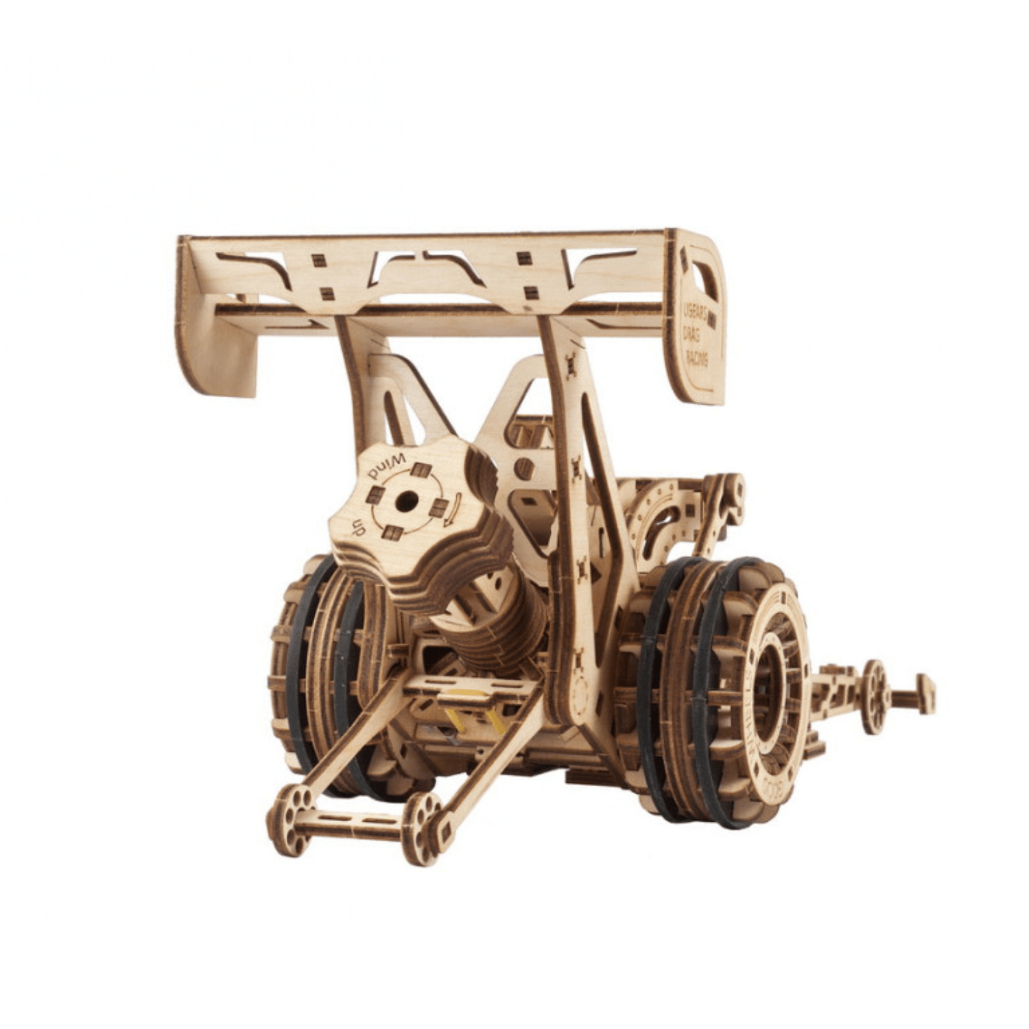 Dragster - Rennwagen-Mechanisches Holzpuzzle-Ugears--