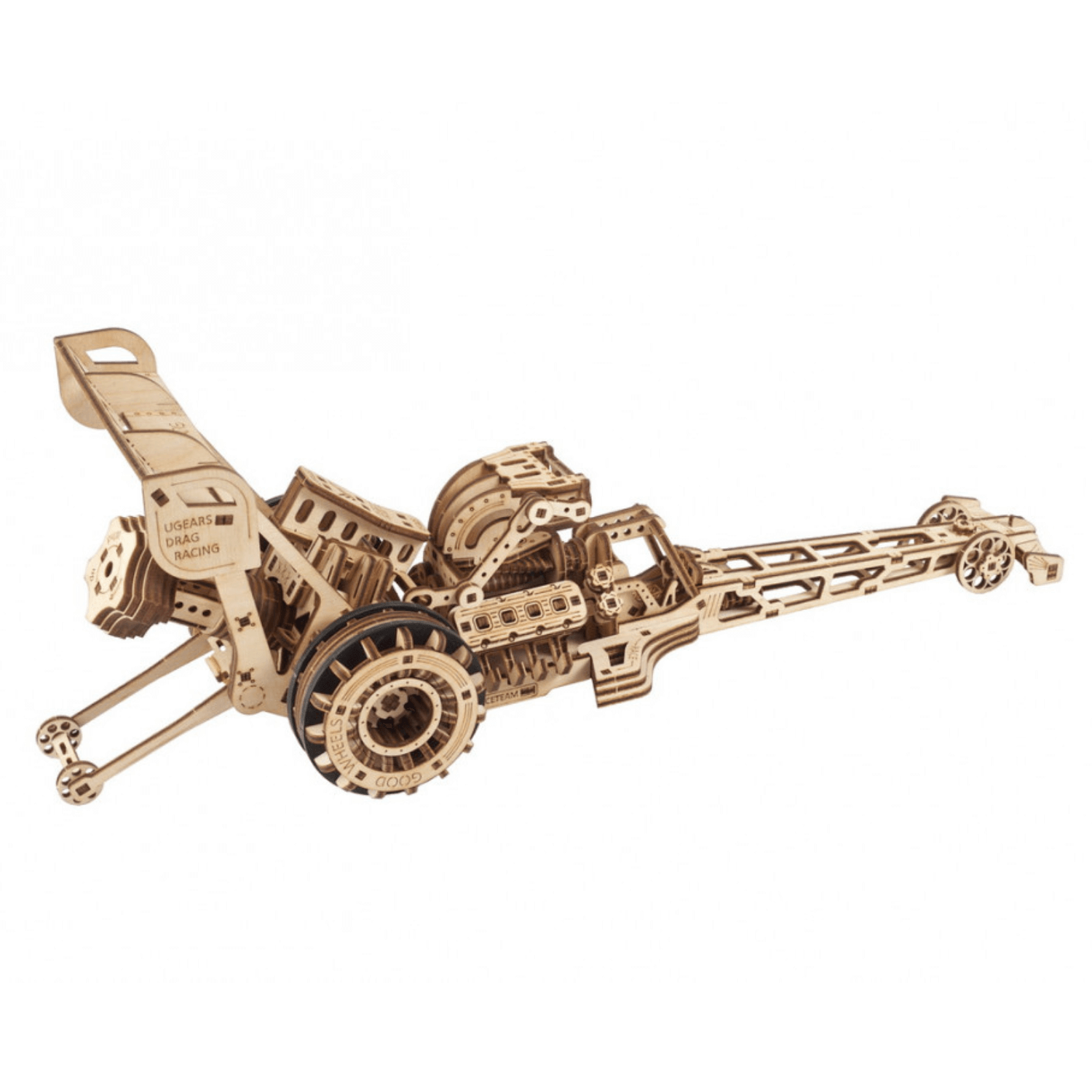 Dragster - Rennwagen-Mechanisches Holzpuzzle-Ugears--