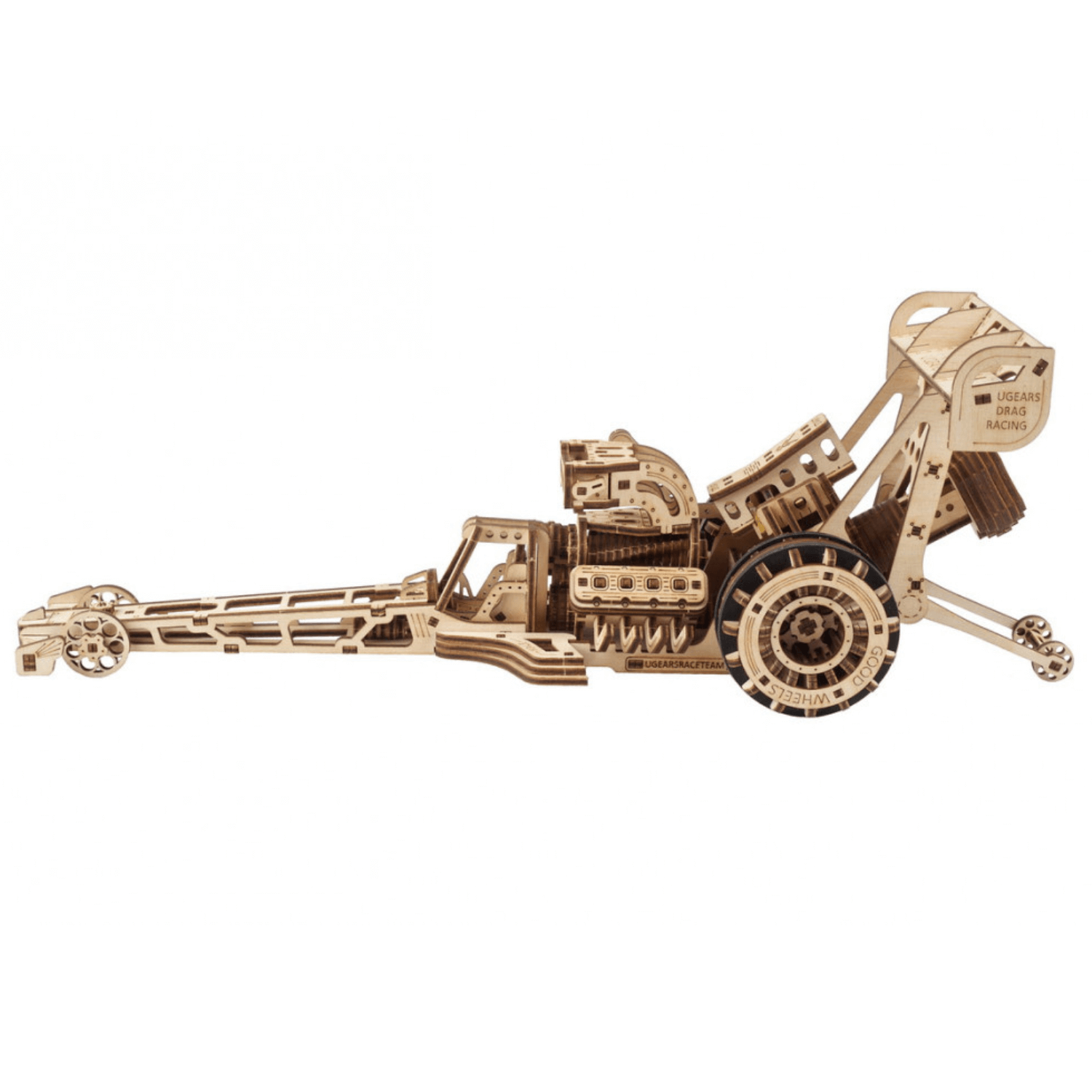 Dragster - Rennwagen-Mechanisches Holzpuzzle-Ugears--