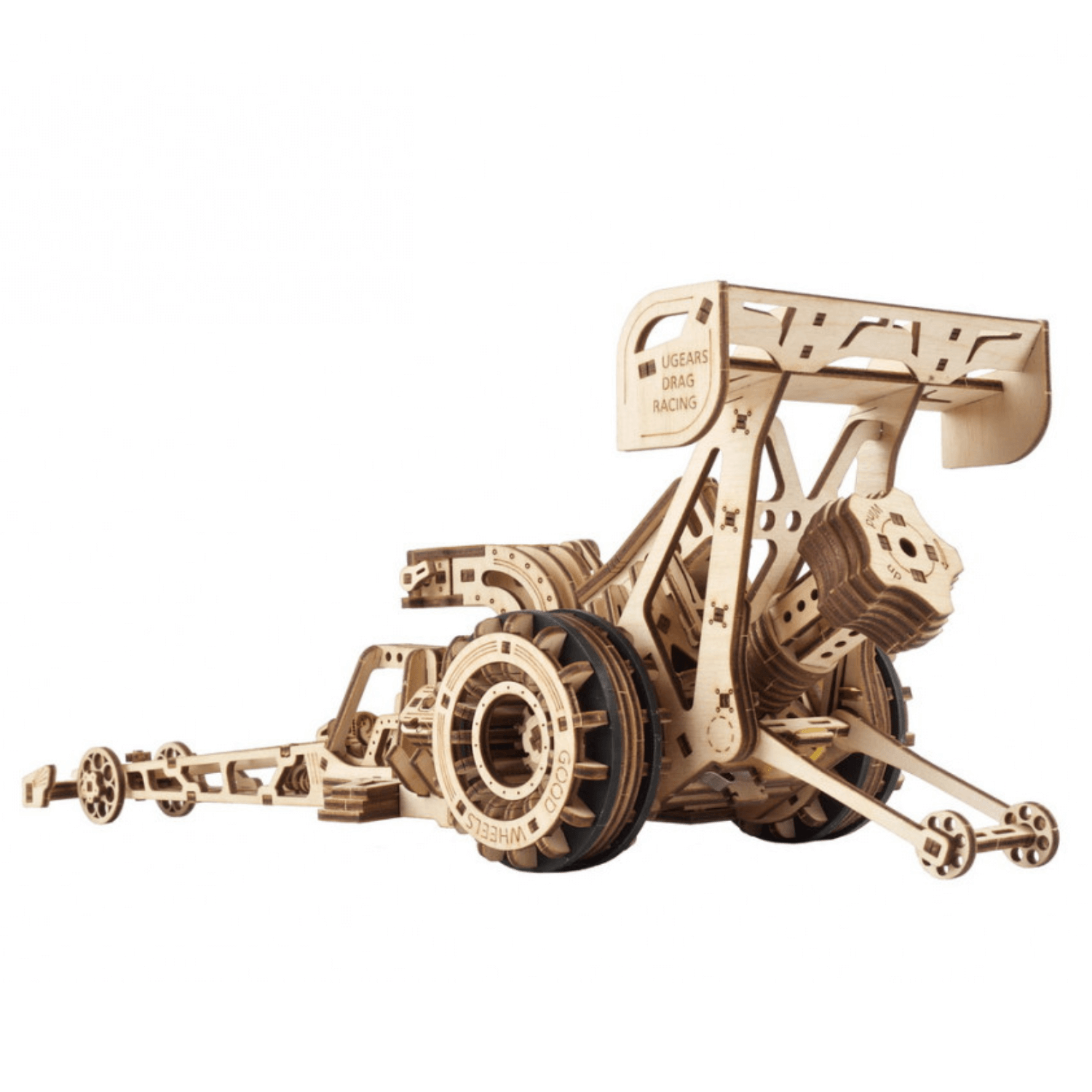 Dragster - Rennwagen-Mechanisches Holzpuzzle-Ugears--