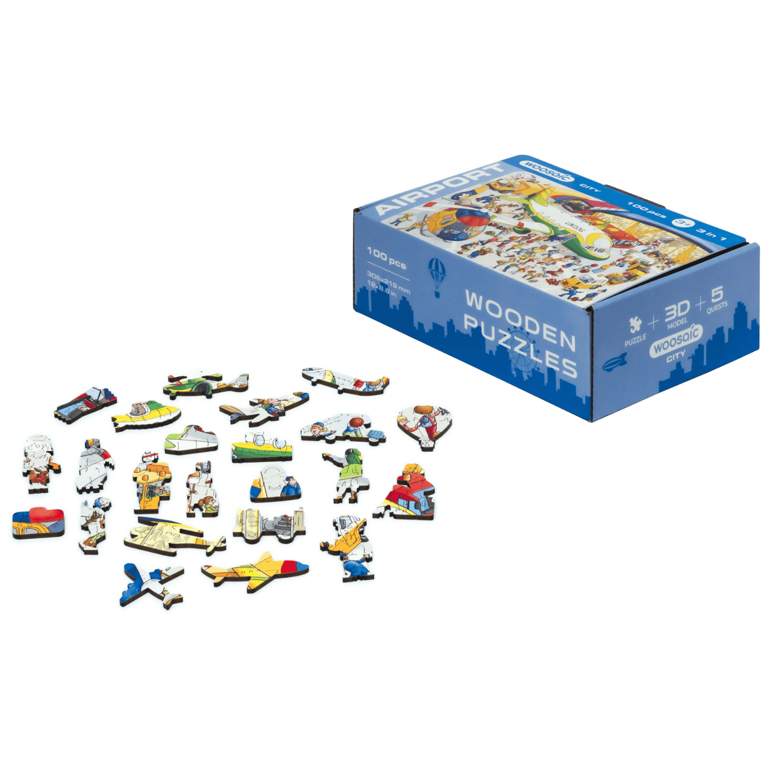 Airport | children puzzle wooden puzzle Unidragon--