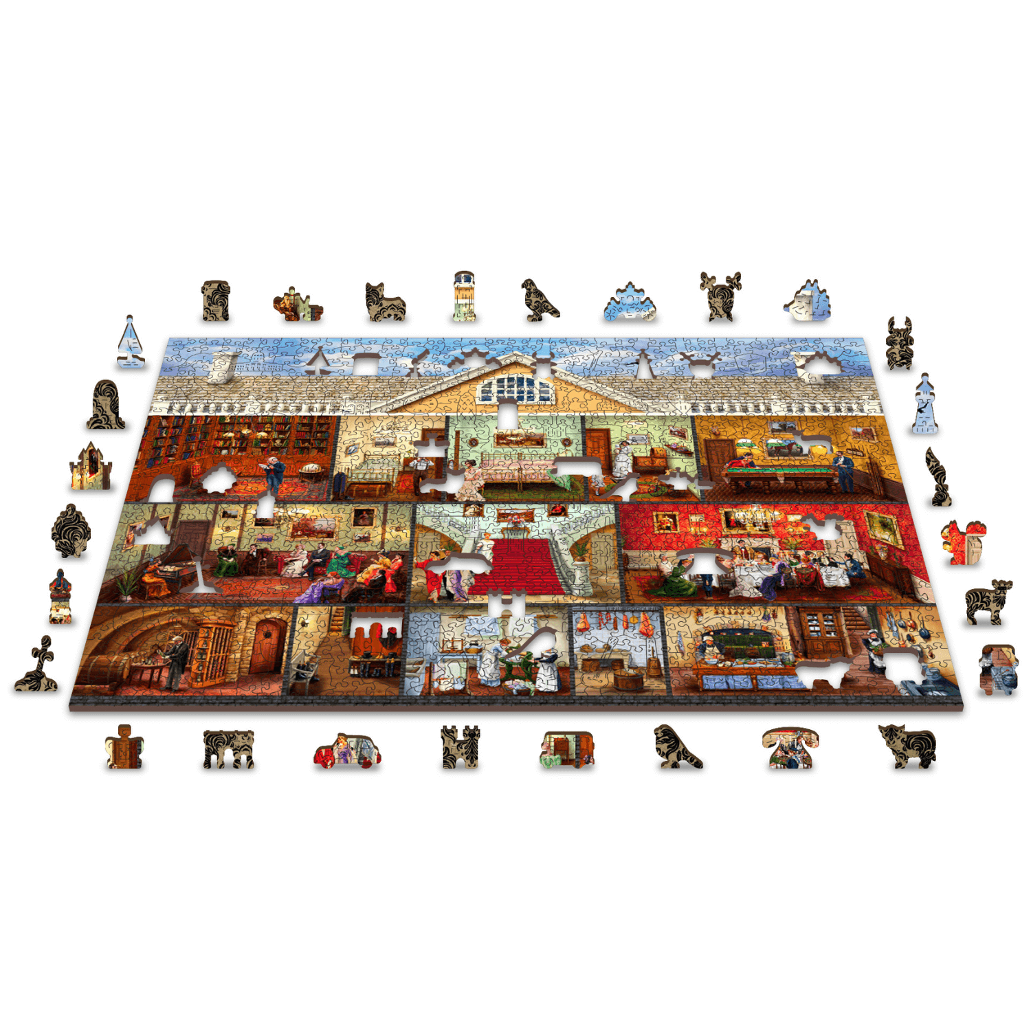 Puzzle de la vie domestique victorienne | Puzzle en bois 1010-WoodenCity--