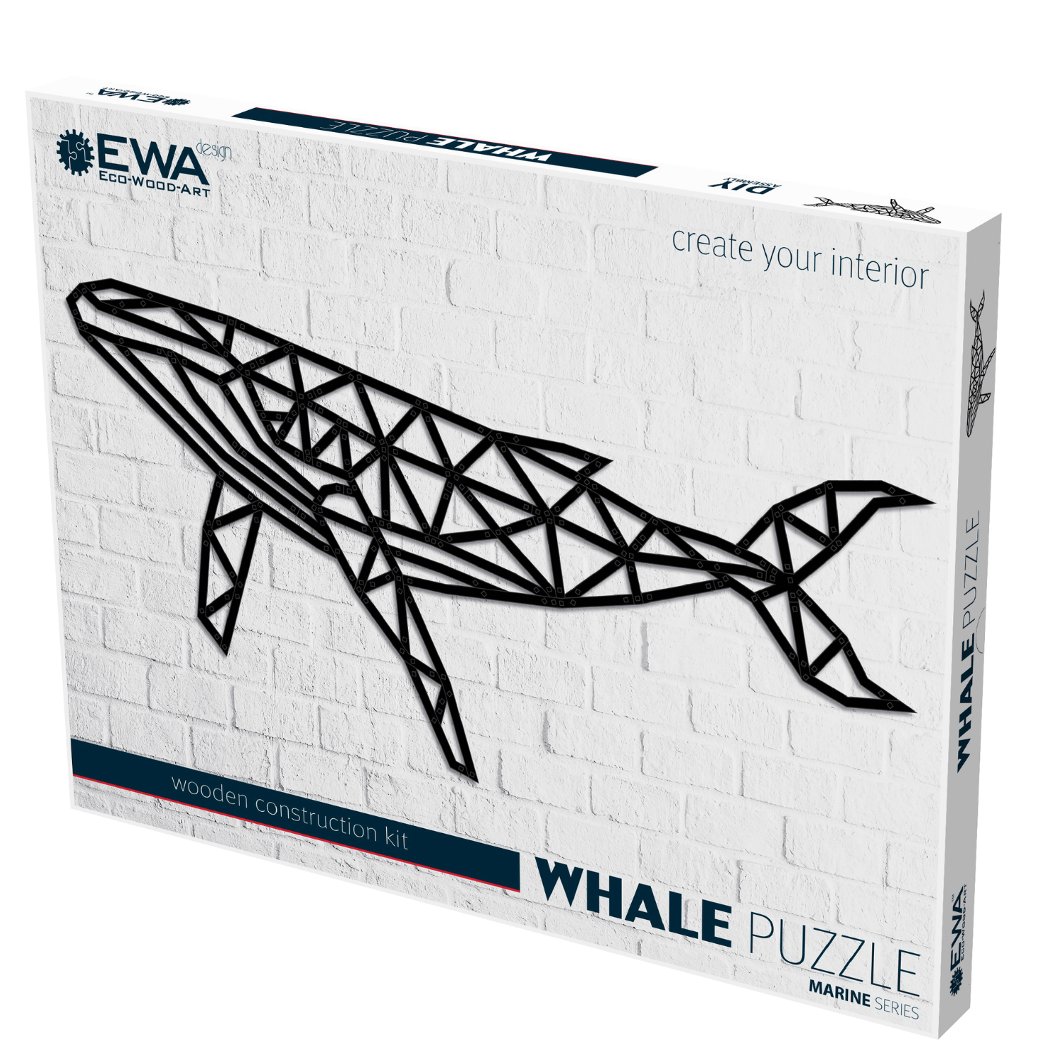 Grote Walvis Muurpuzzel-Muurpuzzel-Eco-Hout-Kunst...