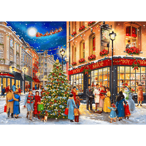 Christmas Street Puzzle | Wooden Puzzle 505-WoodenCity--