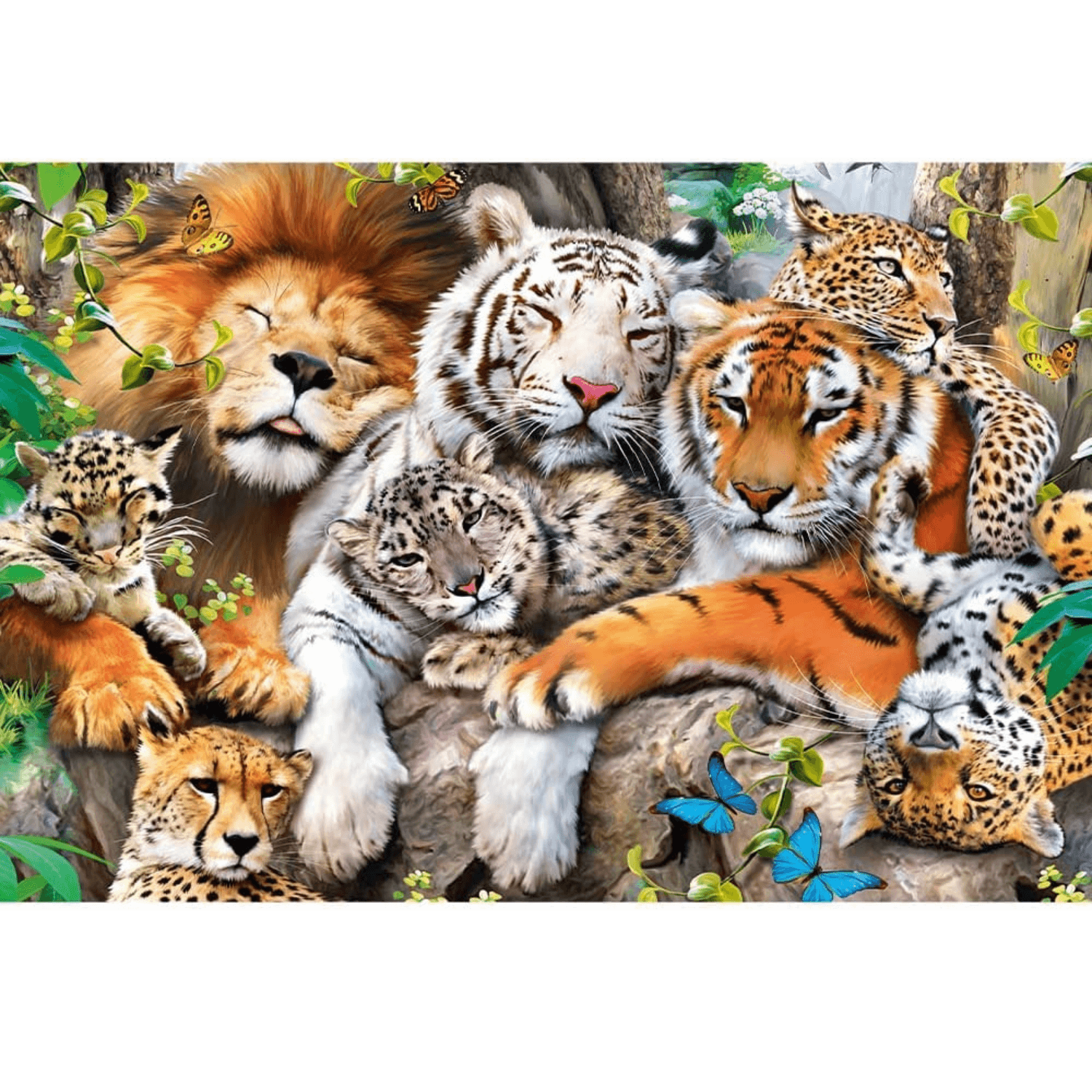 Wild Cats in the Jungle | Wooden Puzzle 500+1-Wooden Puzzle-TREFL--