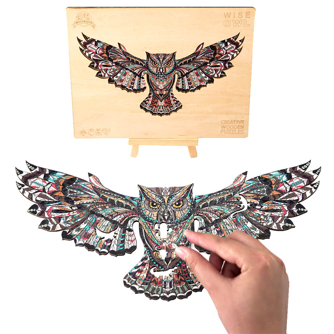 Wise owl wooden puzzle-MagicHolz--