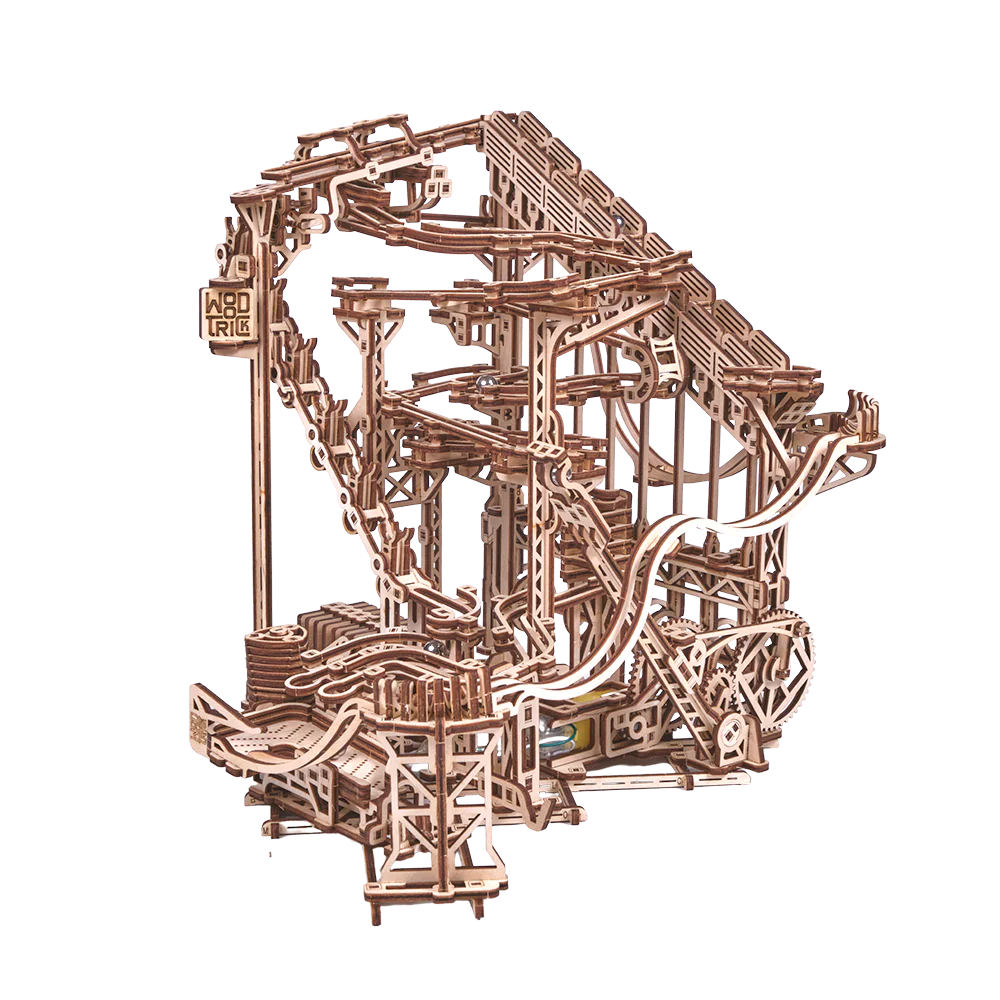 Spiral Murmelbahn |  Elektrisch-Mechanisches Holzpuzzle-WoodTrick--