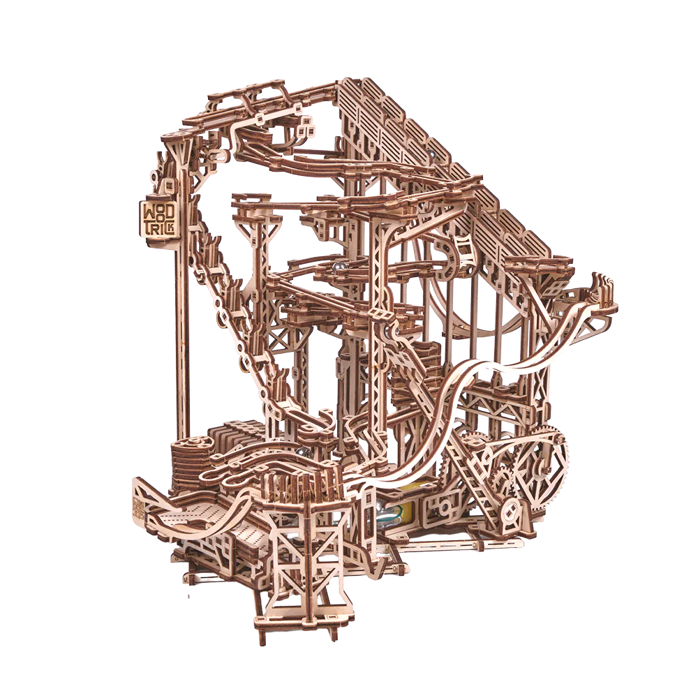 Montagne Russe Puzzle 3D Bois - Construction Circuit a Bille en