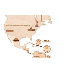 Wooden World Map-Mechanical Wooden Puzzle-WoodTrick--
