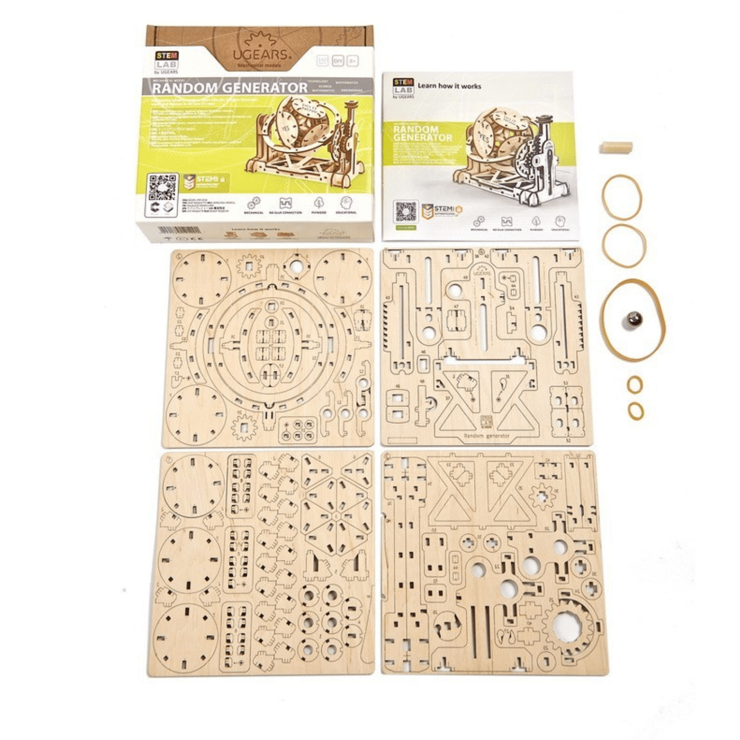 Willekeurige mechanische houten puzzel Ugears--
