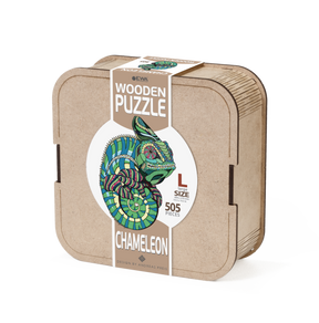 Kameleon Houten Puzzel-Eco-Hout-Kunst...