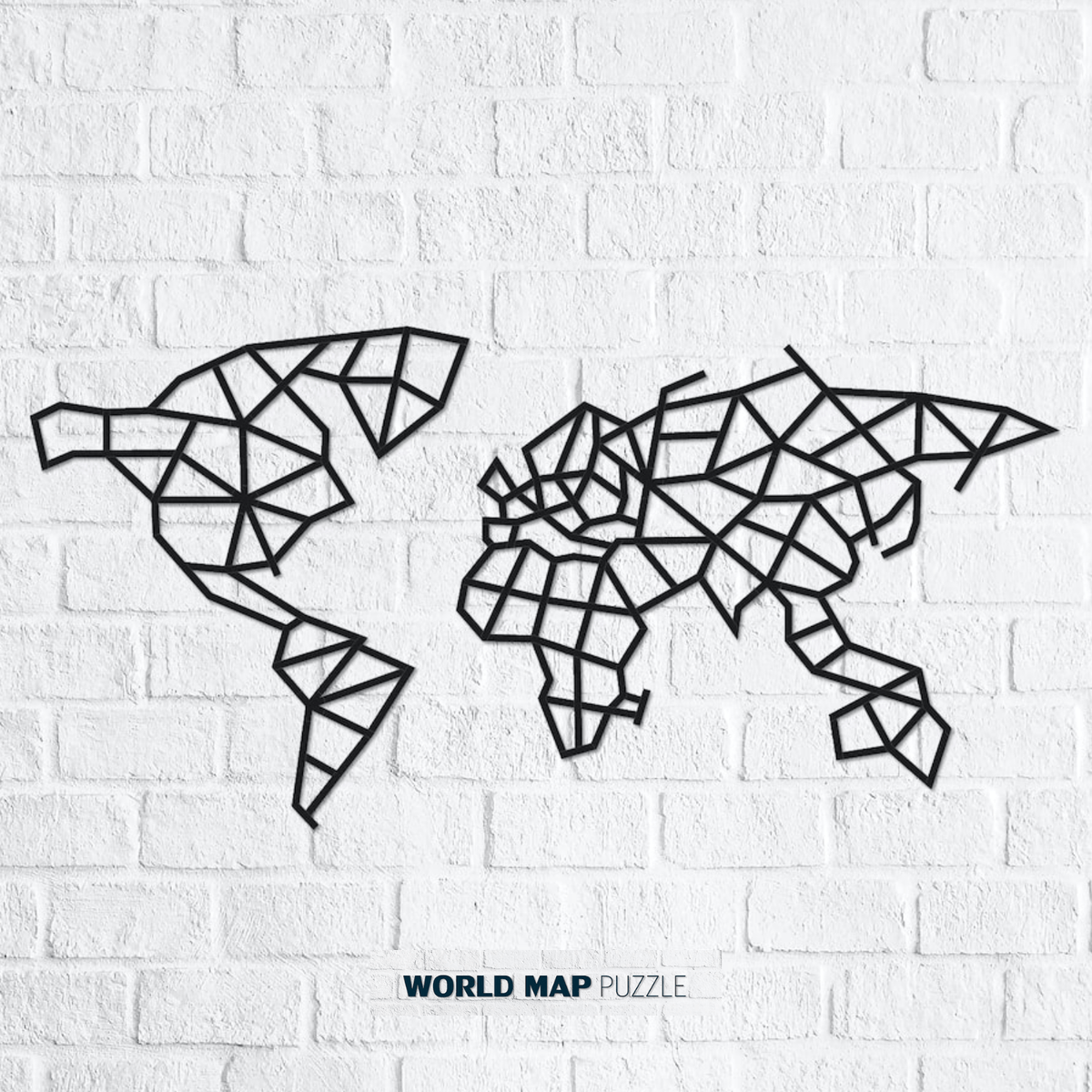 World map wall puzzle kit-wall puzzle-Eco-Wood-Art--