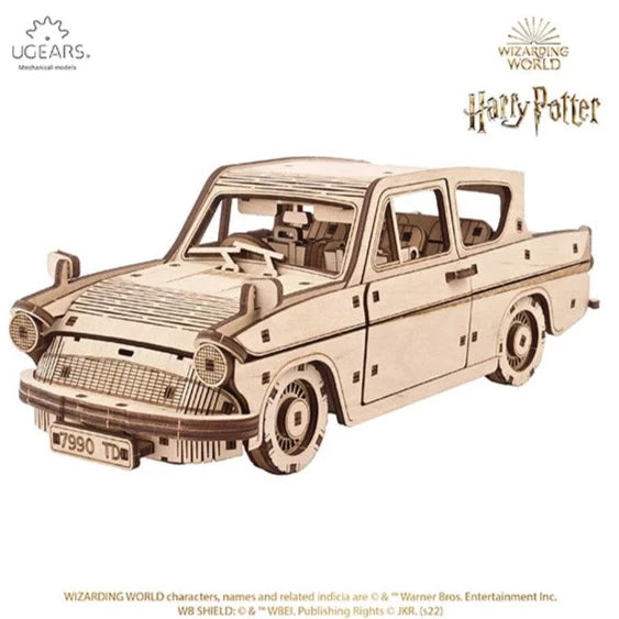 Harry Potter | Hogwarts Express™ + Knight Bus™ + Fliegender Ford™-Mechanisches Holzpuzzle-Ugears--