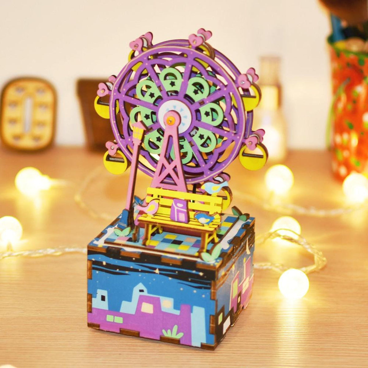 Colorful Ferris Wheel Music Box 3D Puzzle Robotime--