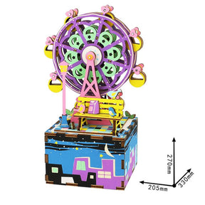 Gekleurde reuzenrad muziekdoos-3D puzzel-Robotime--