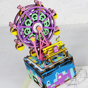 Gekleurde reuzenrad muziekdoos-3D puzzel-Robotime--