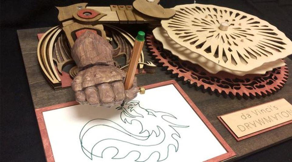 Da Vinci Drawmaton - der Slayer-Mechanisches Holzpuzzle-Robotime--