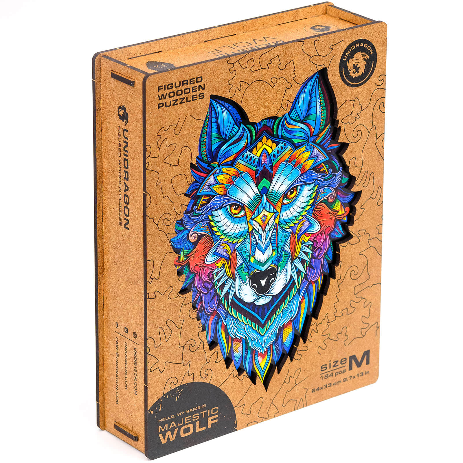 Majestic Wolf Houten Puzzel Unidragon...