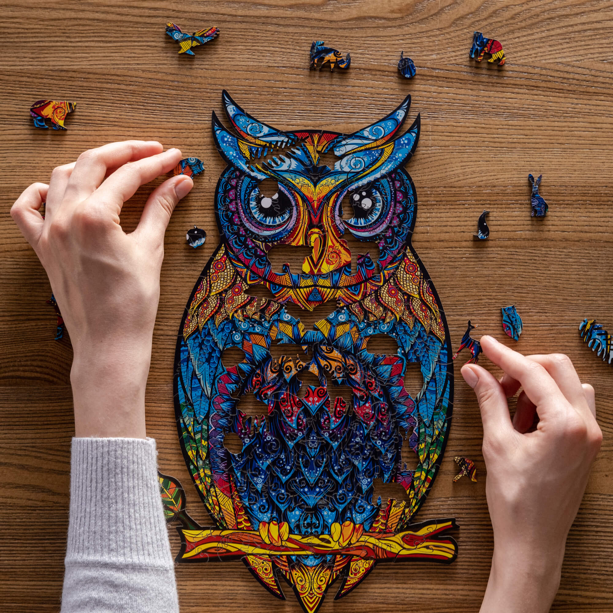 Gracieux puzzle en bois de hibou-Unidragon--