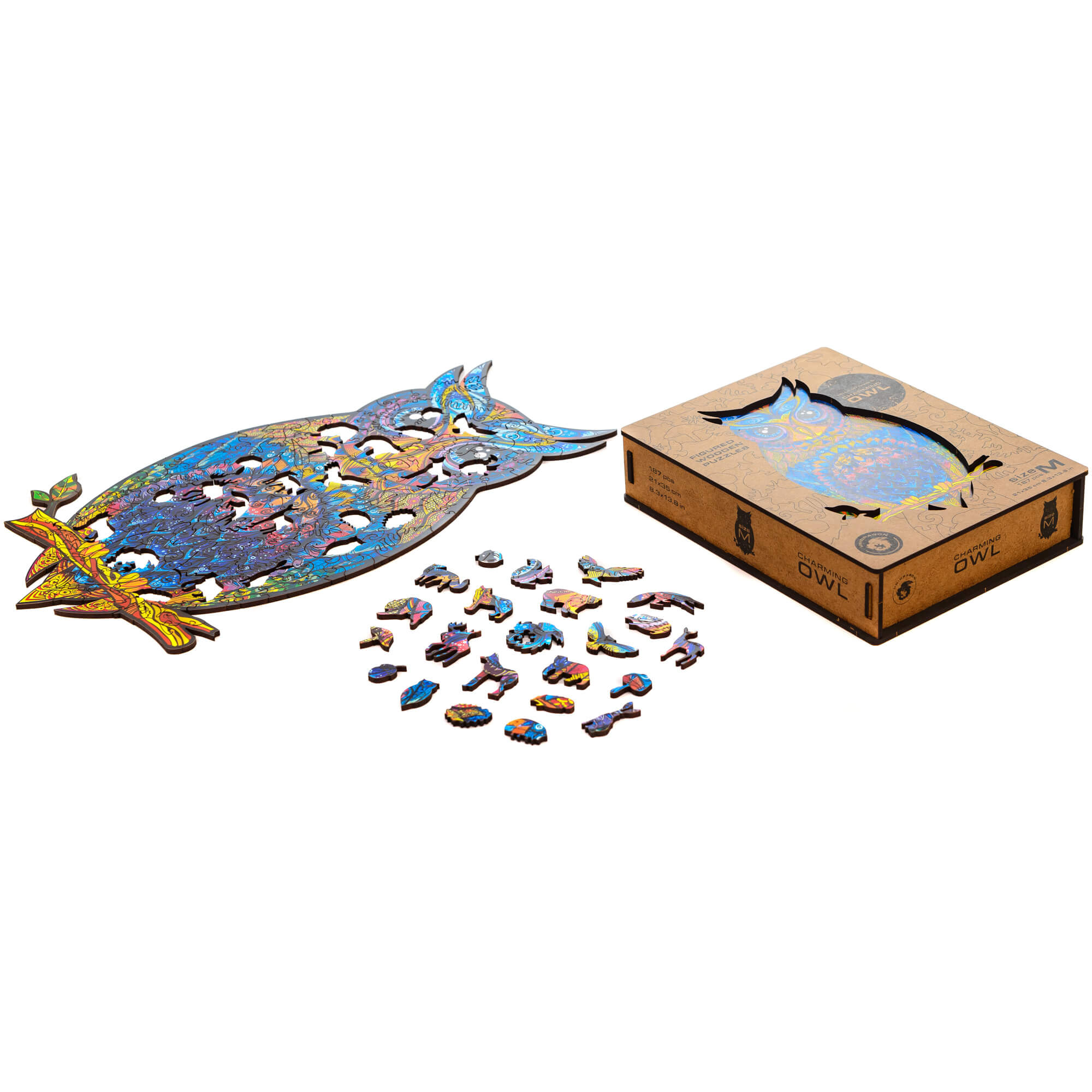 Graceful Owl Wooden Puzzle Unidragon--