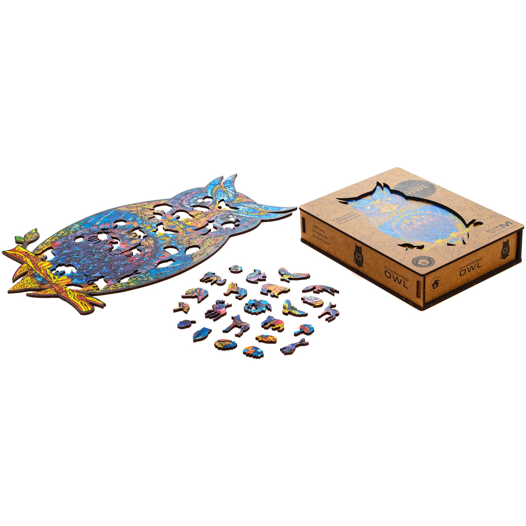 Gracieux puzzle en bois de hibou-Unidragon--