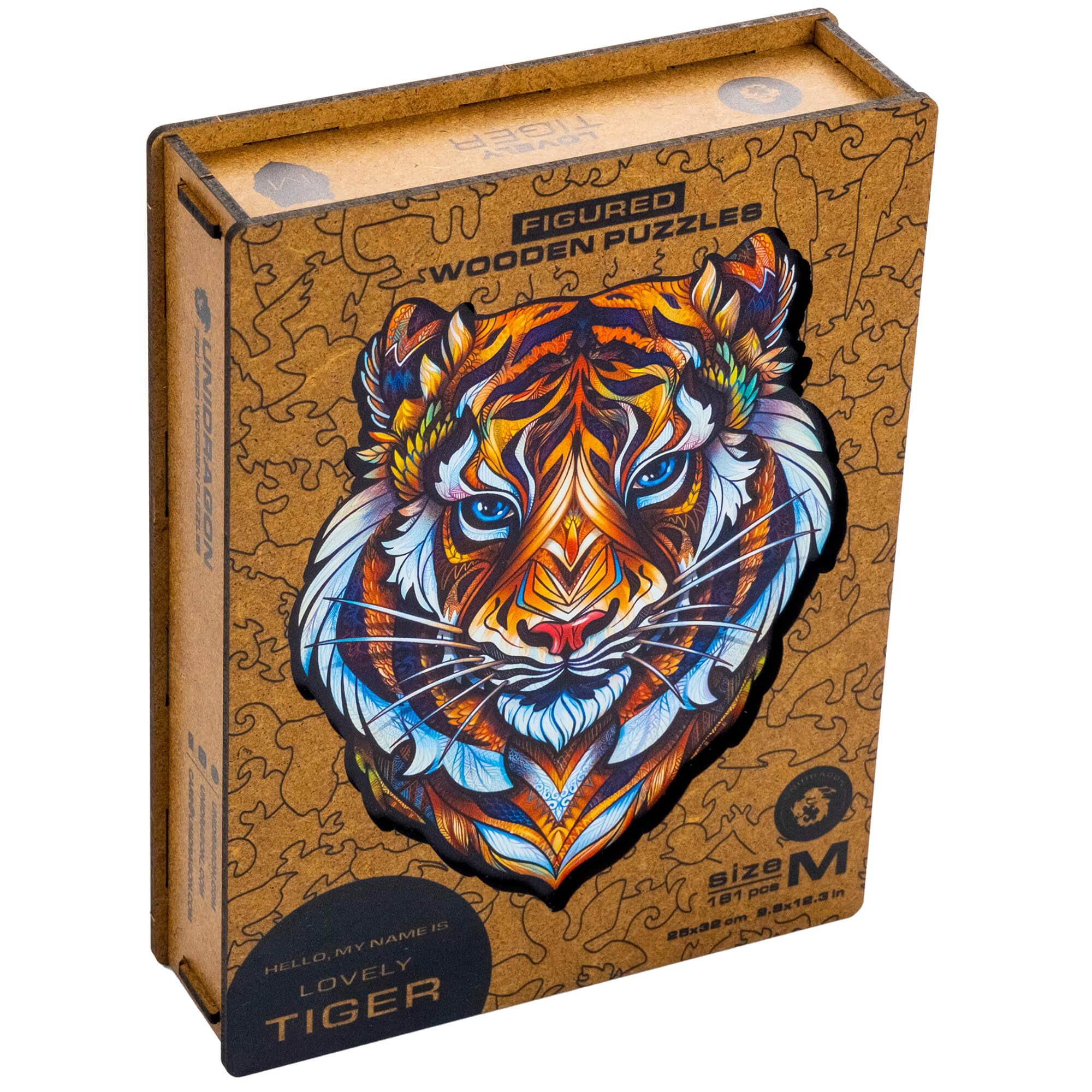 Mooie Tijger Houten Puzzel-Unidragon--