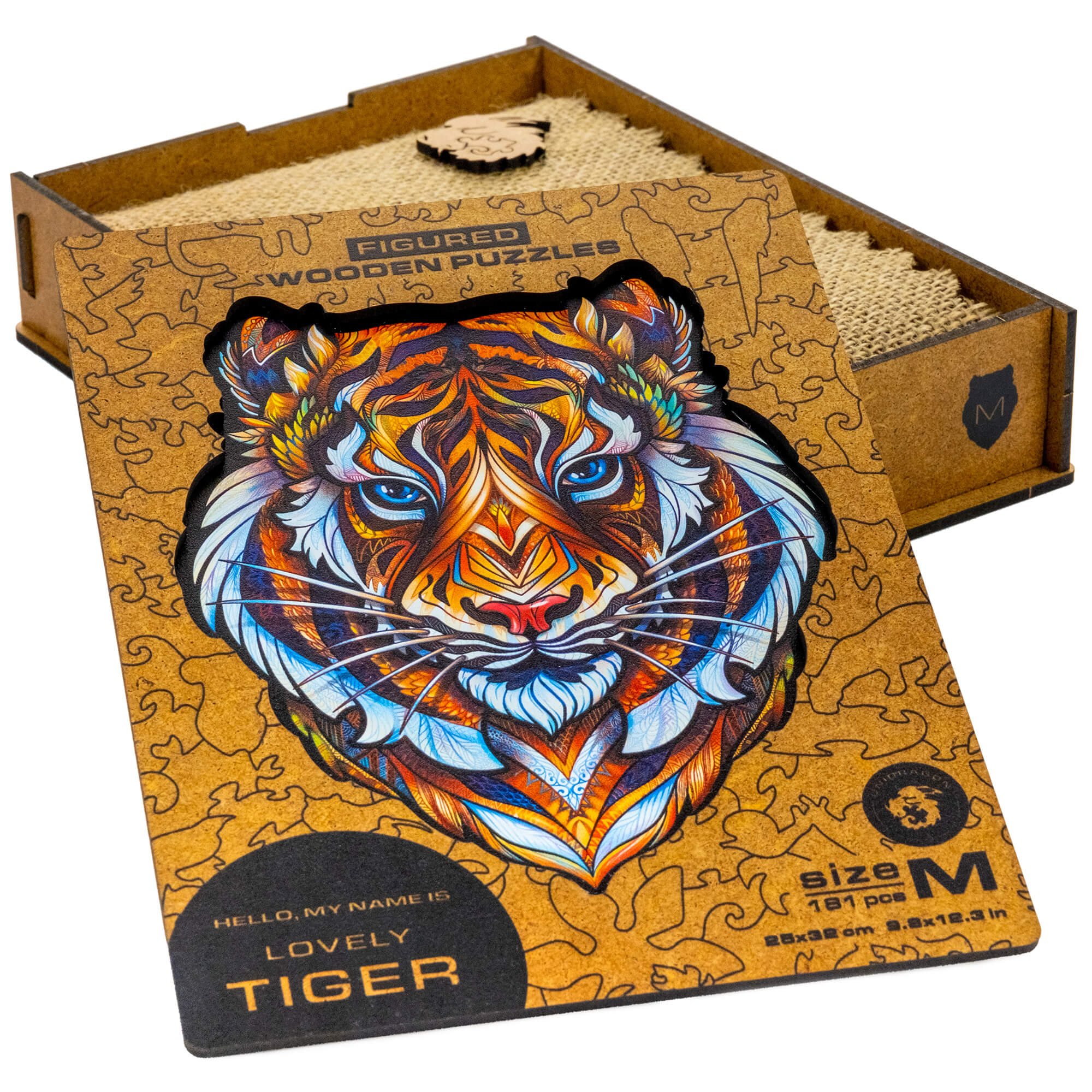 Mooie Tijger Houten Puzzel-Unidragon--