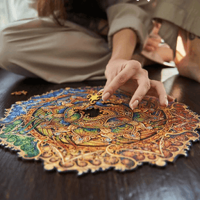 Mandala Puzzle Unerschöpflicher Wohlstands-Holzpuzzle-Unidragon--