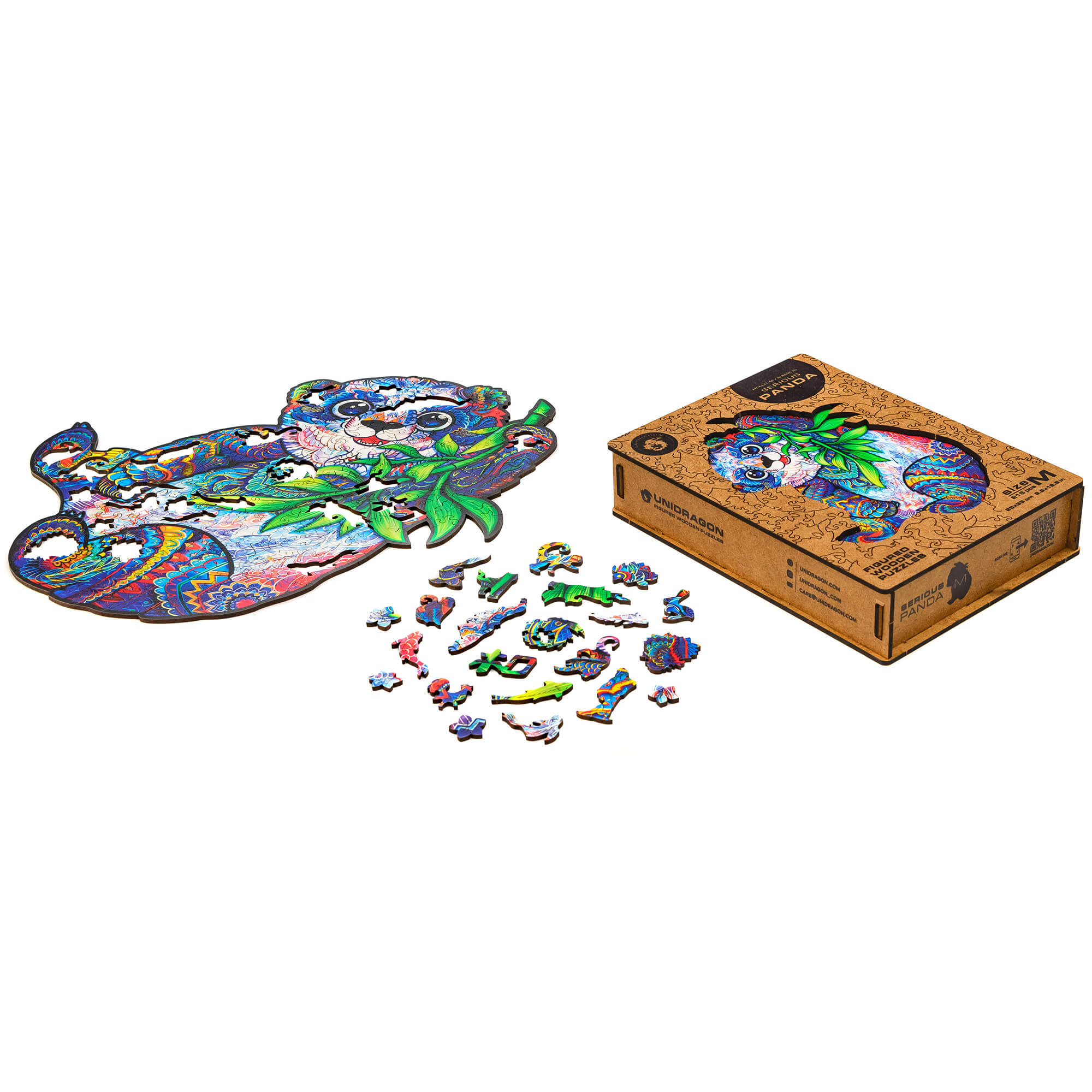 Gevaarlijke Panda Houten Puzzel-Unidragon--